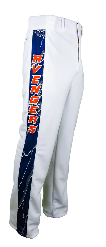 Dyed Open-Bottom Baseball Pants w/ Sublimated Side Panel