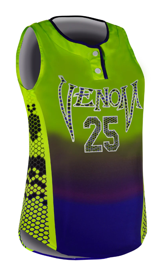 Sleeveless 2-Button Softball Jersey