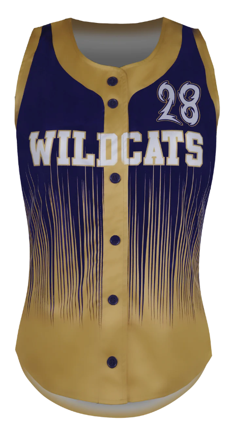 Racerback Full Button Softball Jersey